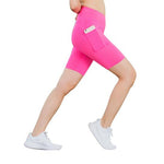 Stretchable Yoga Shorts With Phone Pocket